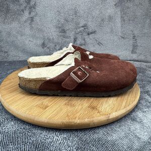 Birkenstock Boston Shoes Mens Size 9 Womens 11 Suede Shearling Clogs Germany